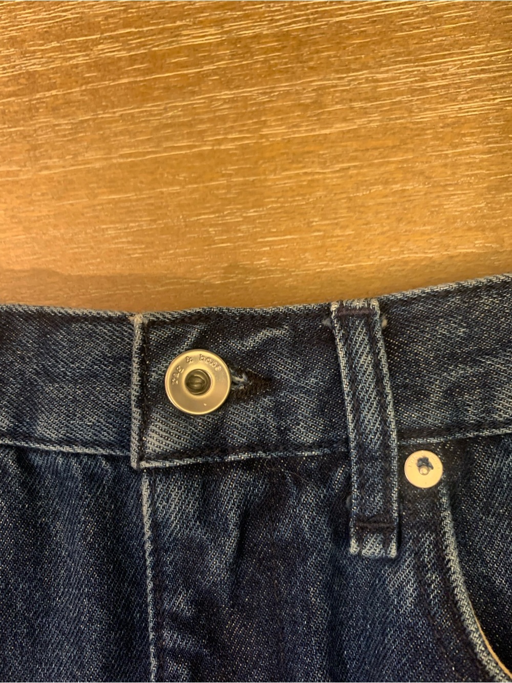 rag & bone Dark Blue  Sukato  denim Skirt with Raw Hem - Picture 14 of 14